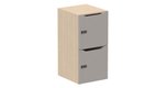 Meuble à cases H.92xL.45xP.50cm - 2 cases H43cm. portes avec découpe en partie haute. serrure à code