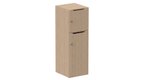 Meuble à cases H.137xL.45xP.50cm - 2 cases : 1 x H86cm (en bas) + 1 x H43cm- portes avec découpe en partie haute. serrure à clé