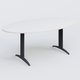 Table de réunion pietement K2 plateau 200-110 cm. Plateau Blanc et pietement Anthracite.