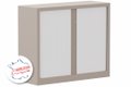 Armoire à rideaux H100xL120cm 2 tablettes