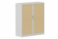 Armoire à rideaux H135xL120cm 2 tablettes