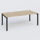 K3 Plateau droit 200x100 . Plateau Chêne naturel et pietement Noir Mat
