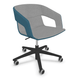 MELODY fauteuil piétement 5 branches sur roulettes laqué noir