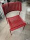 Chaise structure 4 pieds en polypropylène rouge