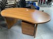 Bureau 180 x 95 avc caiss HB 2 tiroir en mélaminé, plateau merisier