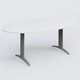 Table de réunion pietement K2 plateau 200-110 cm. Plateau Blanc et pietement Aluminium.