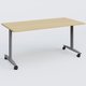 Table abattante gamme Design 160*80 cm. Plateau Chêne clair et pietement Aluminium.