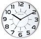 TICTAC Pendule diamètre 28cm, silencieuse, lisible à 30m, fond blanc, cadre blanc