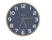 Pendule Classic silencieuse cadre hêtre, fond Bleue