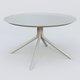 Table Basse Fashion Styl piètement 4 branches. Plateau Gris (RAL 7038) et pietement Gris (RAL 7038).
