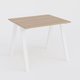 Table Keops Métal 140x120 cm de profondeur et hauteur 109 cm . Plateau épaisseur 25mm.
