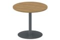Table ronde diamètre 90cm sur pied colonne noyer /anthracite