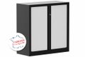 Armoire à rideaux H100xL100cm 2 tablettes
