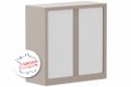 Armoire à rideaux H100xL100cm 2 tablettes
