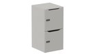Meuble à cases H.92xL.45xP.50cm - 2 cases H43cm. portes avec découpe en partie haute. serrure à code