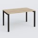 K3 Plateau droit 120x80 . Plateau Chêne naturel et pietement Noir Mat