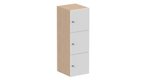 Meuble à cases H.137xL.45xP.50cm - 3 cases H43cm. portes pleine. serrure à clé