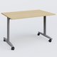 Table abattante gamme Design 120*80 cm. Plateau Chêne clair et pietement Aluminium.