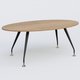 K5 table ovale 200*110 cm. Plateau Noyer et pietement Noir Mat avec base chromé.