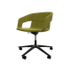 Melody - Fauteuil Pietement roulettes Alu poli noir (A). Tissu Int Step (L08) - Tissu Ext Step (L08)