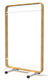 Portant sur roulettes L.100xP.50xHt.155 cm blanc et bois
