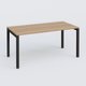 K3 Plateau droit 180x80 . Plateau Nyer clair et pietement Noir Mat