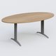 Table de réunion pietement K2 plateau 200-110 cm. Plateau Noyer et pietement Aluminium.