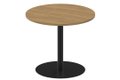 Table ronde diamètre 90cm sur pied colonne noyer / noir