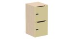 Meuble à cases H.92xL.45xP.50cm - 2 cases H43cm. portes avec découpe en partie haute. serrure à code