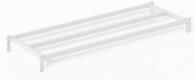 BETA Tablette tubulaire L.125cm, coloris gris clair P.70cm, coloris gris clair