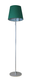 CUP Lampadaire abat jour forme conique tissu vert pietement fin -Haut 155cm