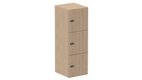 Meuble à cases H.137xL.45xP.50cm - 3 cases H43cm. portes pleine. serrure à code