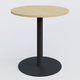 Table de réunion Ø80 cm, Chêne / noire