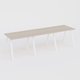 Table Keops Métal 420x120 cm de profondeur et hauteur 109 cm . Plateau épaisseur 25mm.
