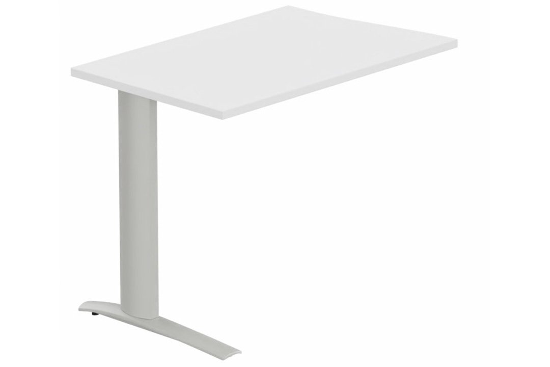 Retour vague à gauche 90x60cm sur pied blanc/aluminium - sur délai