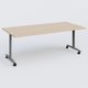Table abattante gamme Design 200*100 cm. Plateau Hêtre et pietement Aluminium.
