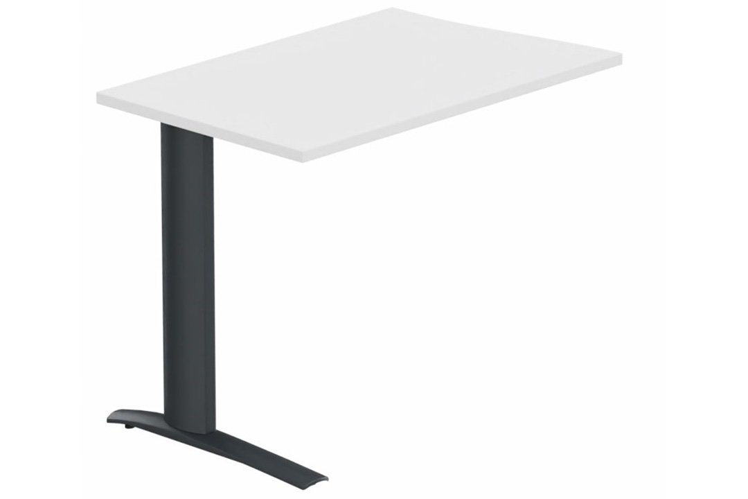 K1 Retour direct vague 90x60 sur pied à gauche Plateau : Chêne (CE) / Piétements Blanc -Finitions : PLATEAUX: BLANC (BL) / PIETEMENTS: ANTHRACITE (AN)