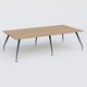 K5 table bench 280*145 cm. Plateau Noyer et pietement Noir Mat avec base chromé.