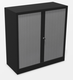 Armoire à rideaux H105xL120cm 2 tablettes