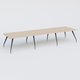 K5 table bench 420*120 cm. Plateau Hêtre et pietement Noir Mat avec base chromé.