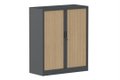 Armoire à rideaux H118xL100cm 2 tablettes