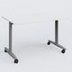 Table abattante gamme Design 120*80 cm. Plateau Blanc et pietement Aluminium.