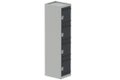 Vestiaire multicases, 1 colonne L.40cm/4 cases, coffre gris clair/portes anthracite