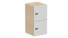 Meuble à cases H.92xL.45xP.50cm - 2 cases H43cm. portes pleine. serrure à code