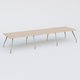 K5 table bench 420*120 cm. Plateau Hêtre et pietement Chrome avec base chromé.