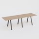 Table Keops Métal 400x120 cm de profondeur et hauteur 109 cm . Plateau épaisseur 25mm.