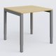 Bureau droit gamme K3 80-80 cm hauteur réglable. Plateau Chêne clair et pietement Aluminium.