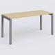 K3 Plateau droit 160x70 pieds fixe. Plateau Chêne clair et pietement Aluminium.