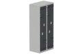 Vestiaire gain de place 2 colonnes (fermeture cadenas) coffre gris clair/portes anthracite