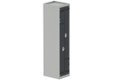 Vestiaire gain de place, 1 colonne (fermeture cadenas) coffre gris clair/portes anthracite